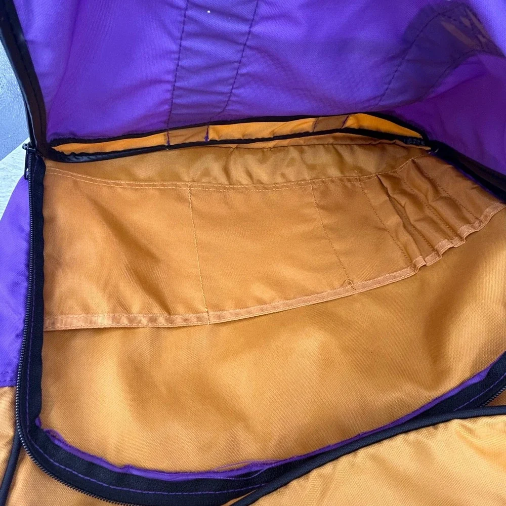 Vintage Nike x Mead Messenger Bag Purple Gold Blue 90s Retro Duffle Sport Bag